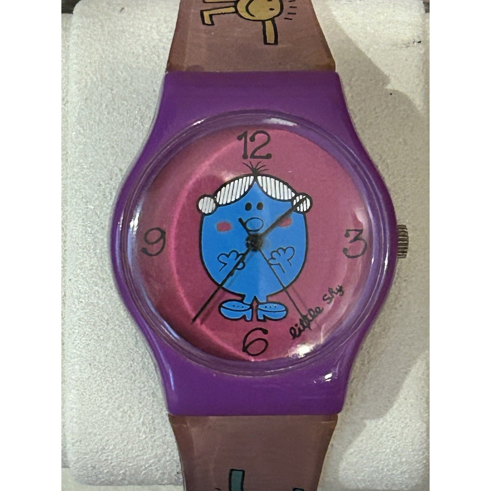 Mr. Men and Little Miss Chatterbox‎ Digital Wristwatch Purple Buckle Band Works